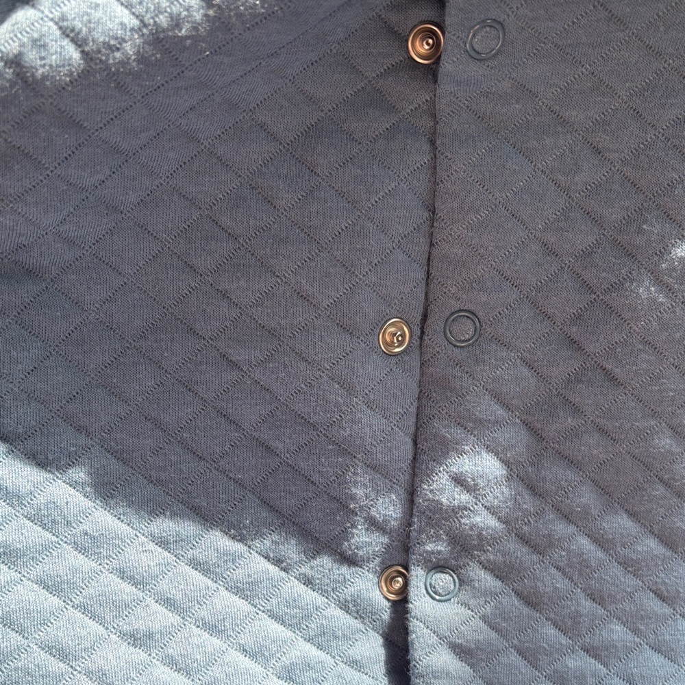 Quilted Blue Footie and Hat Set - Picture 4 of 4